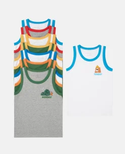 7 Pack Of Bear Badge Days Of The Week Vests
