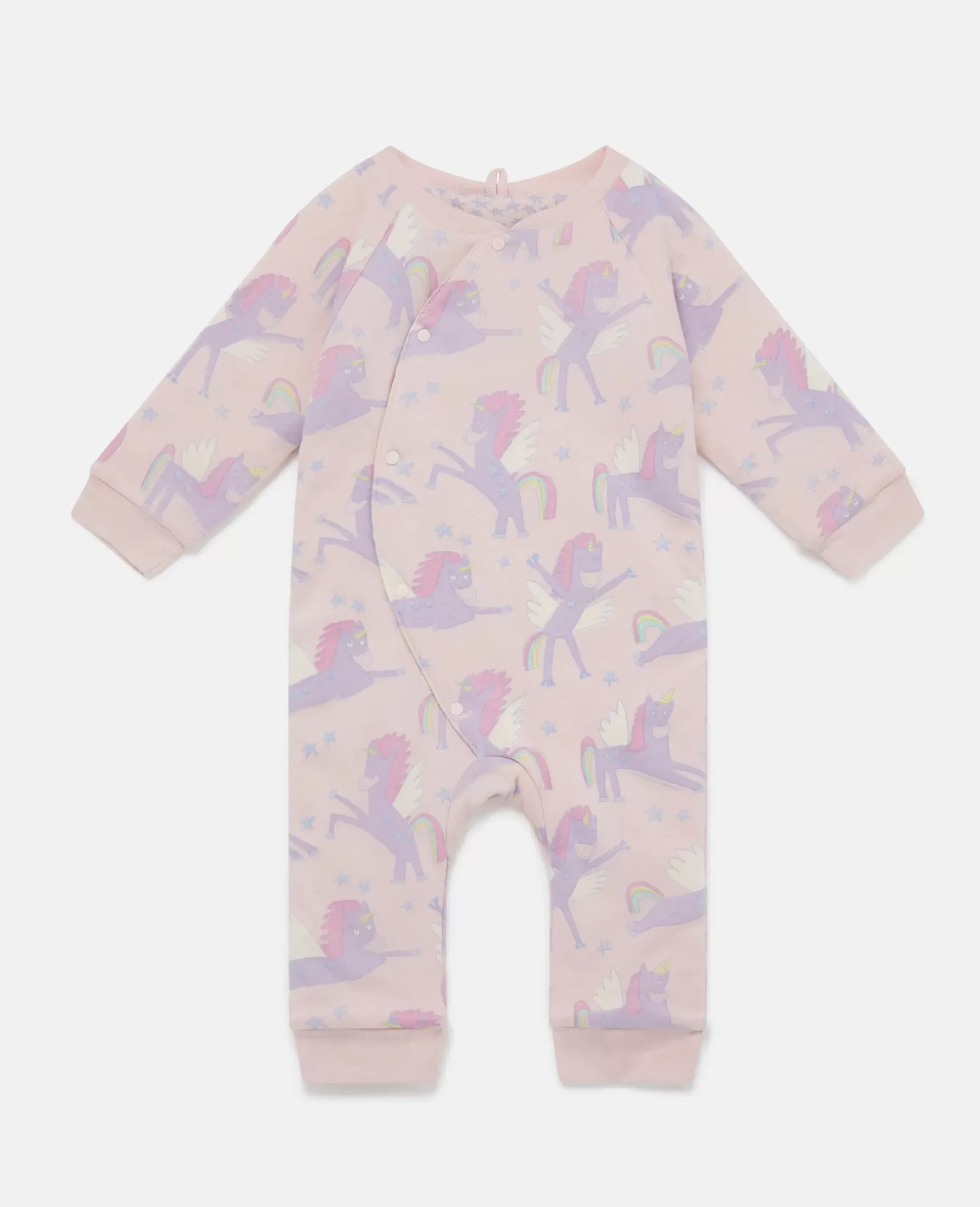 2 Pack Of Unicorn And Star Print Sleepsuits