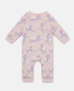 2 Pack Of Unicorn And Star Print Sleepsuits
