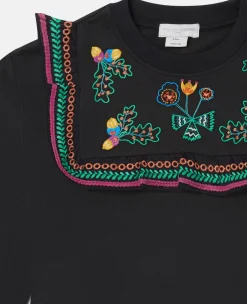 Acorn Embroidery Collared Sweatshirt