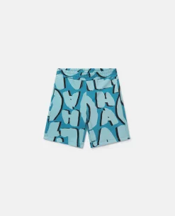 Aloha Lettering Jersey Shorts