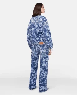 Animal Forest Print Cargo Jeans