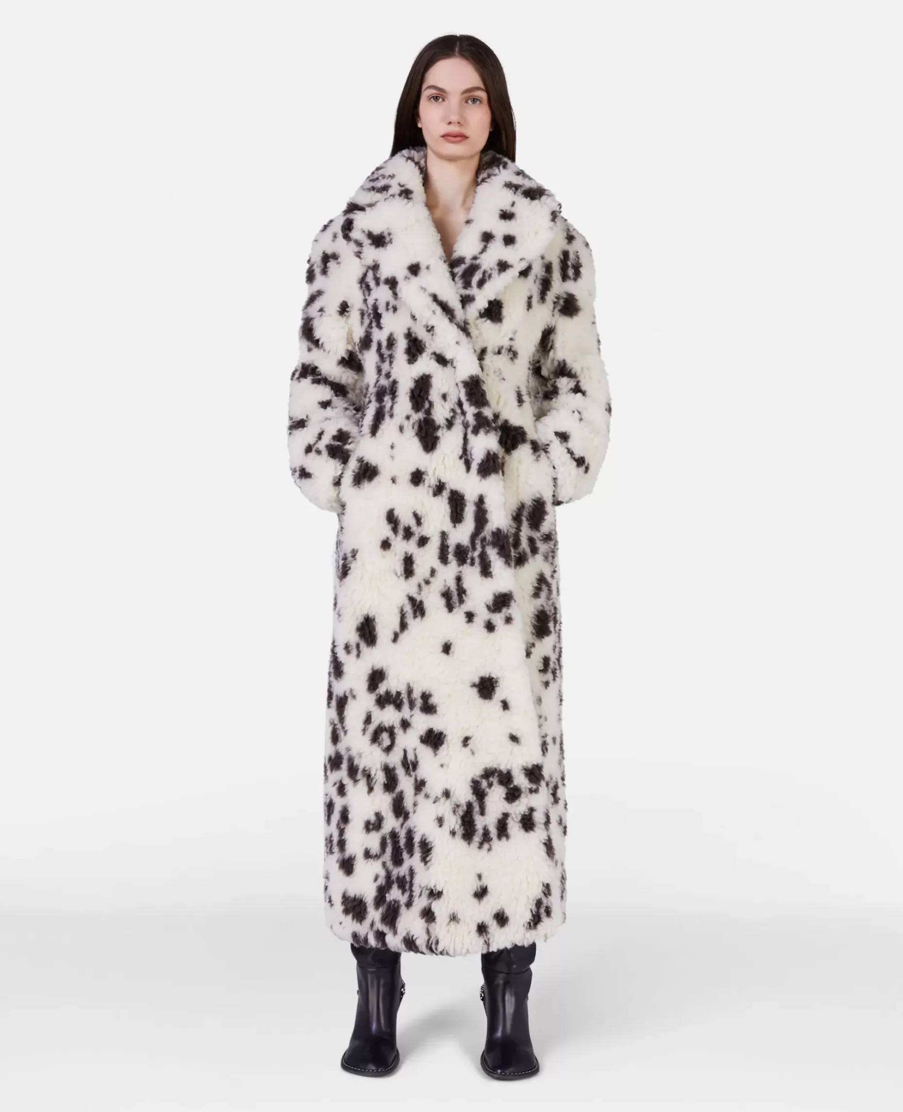Appaloosa Print Long Teddy Coat
