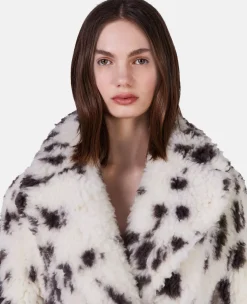 Appaloosa Print Long Teddy Coat