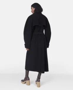 Banana Sleeve Belted Long Coat