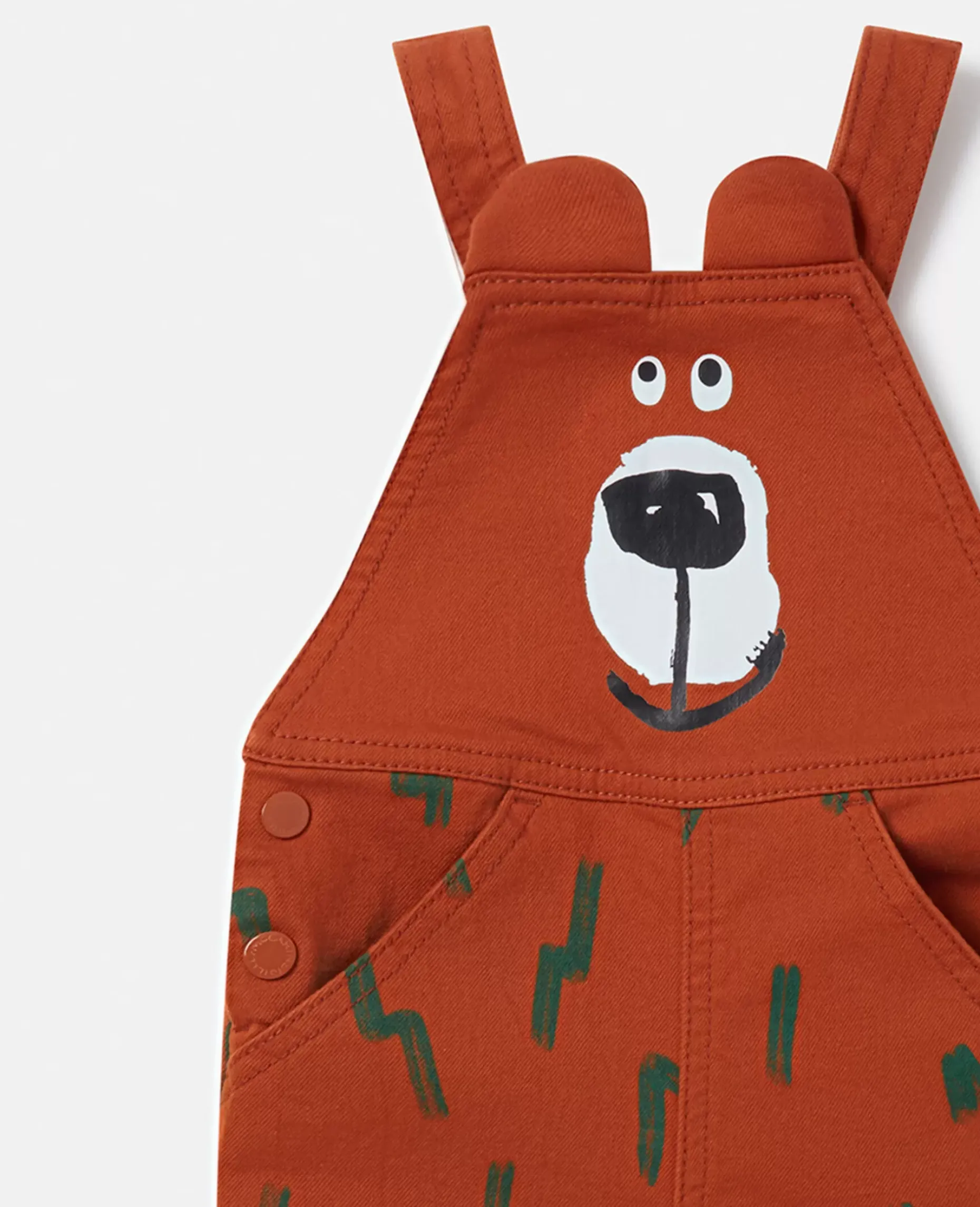 Bear Print Dungarees