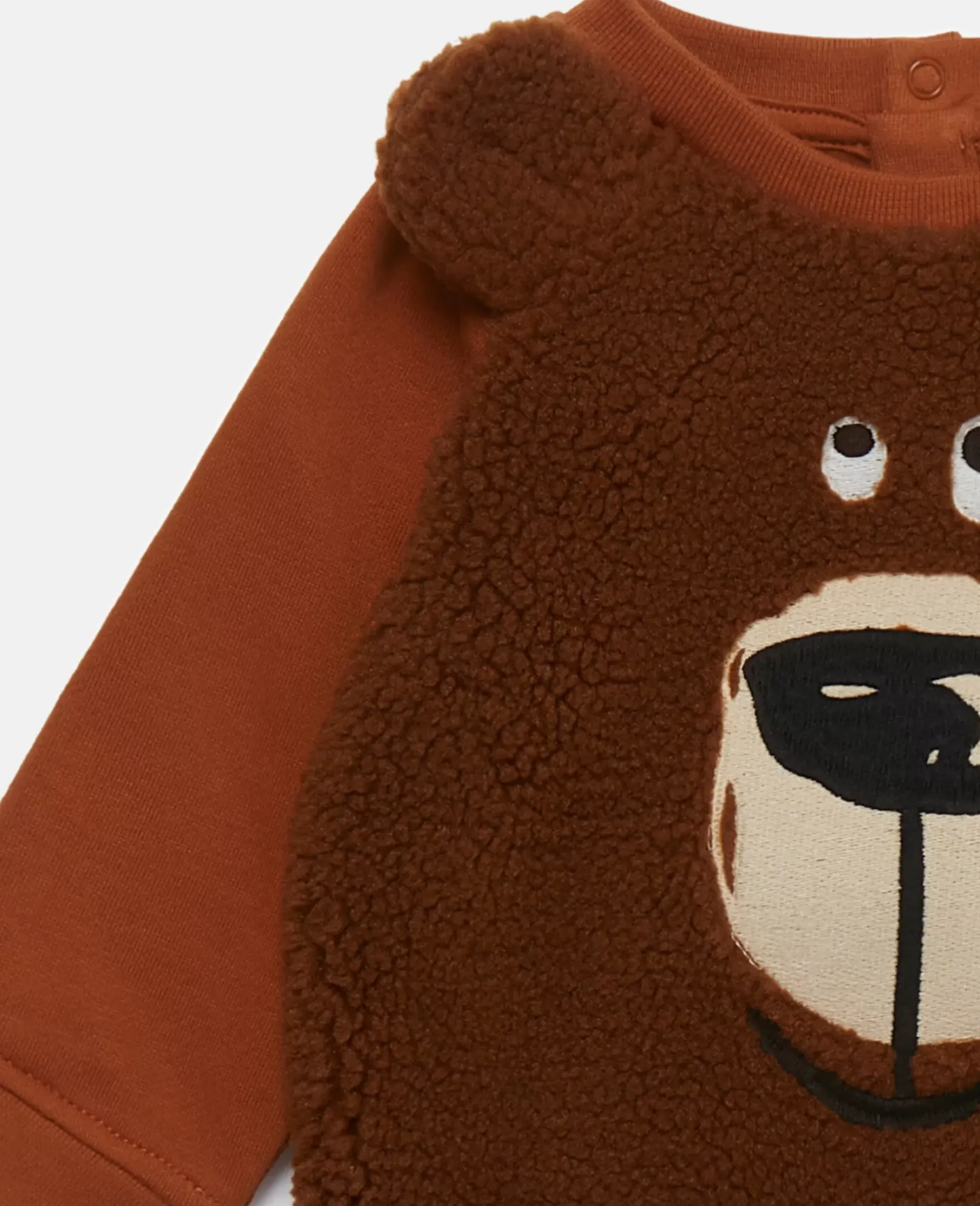 Bear Print Fleece Sweatshirt