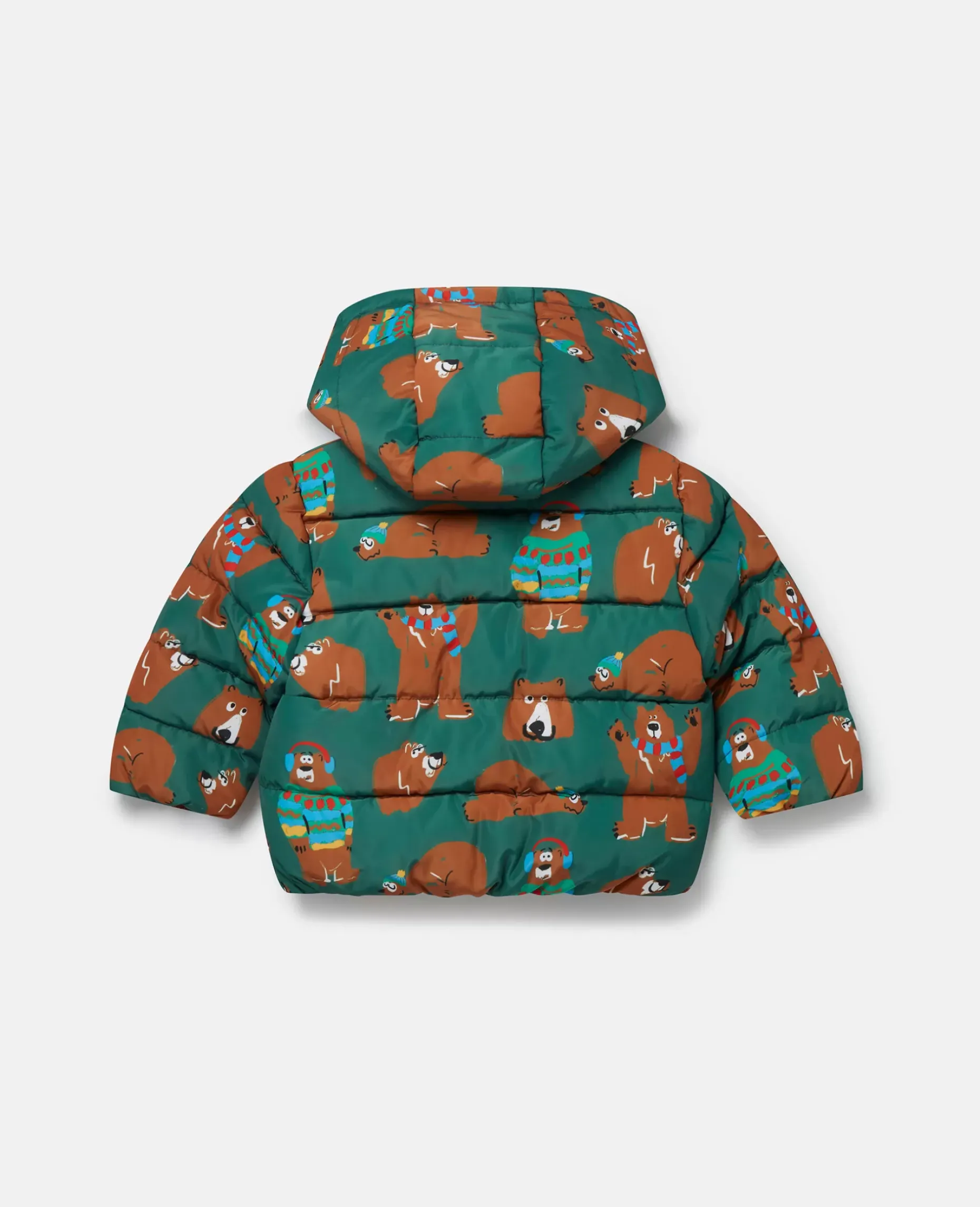Bear Print Puffer Coat
