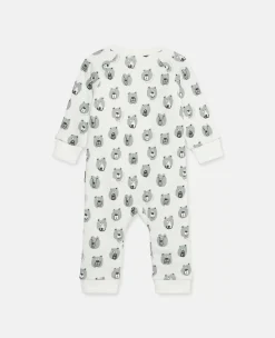 Bear Print Reversible Sleepsuit