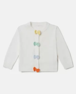 Bow Crochet Applique Cardigan