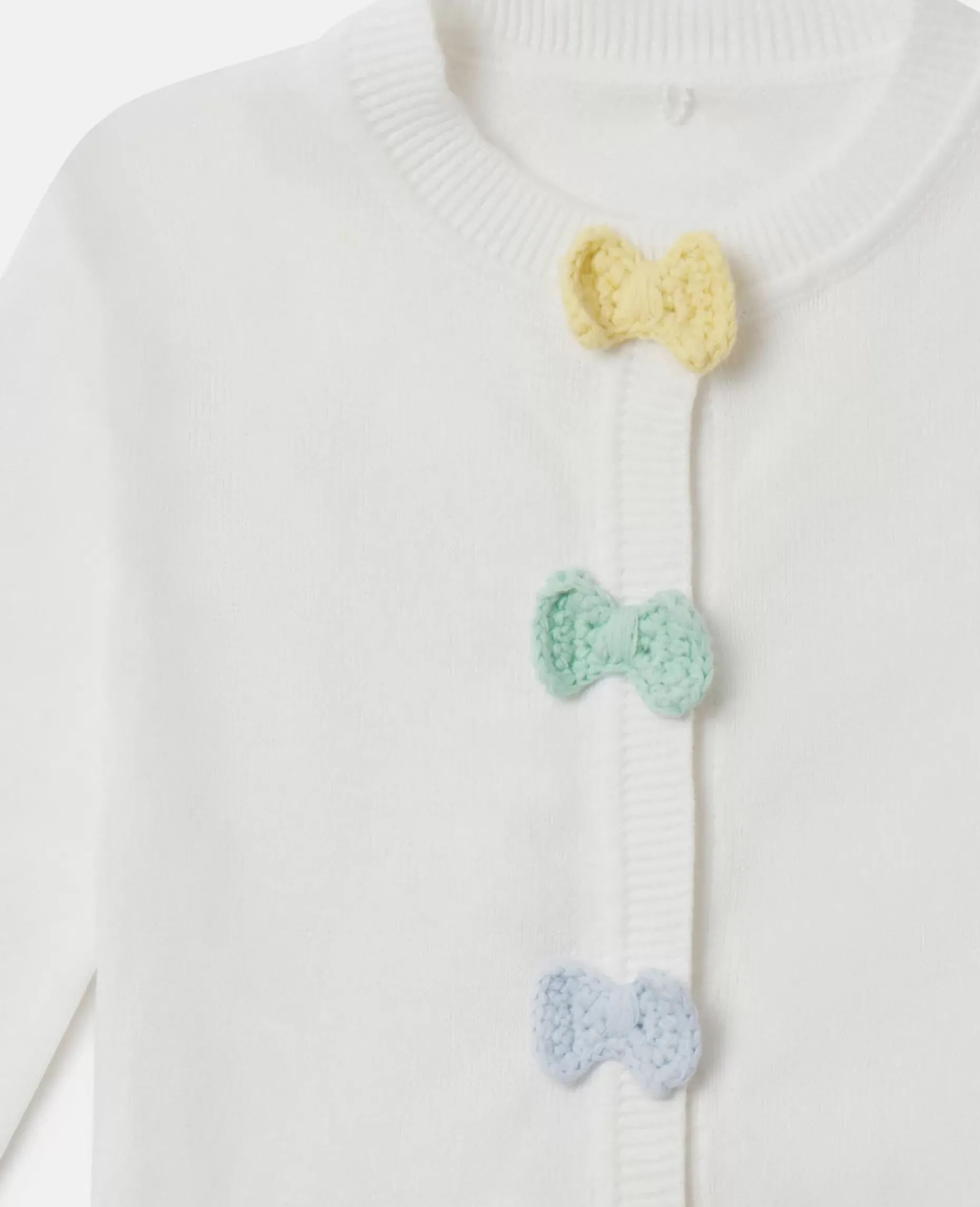 Bow Crochet Applique Cardigan