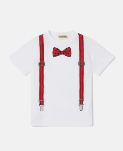 Bow Tie And Suspender Print T-Shirt