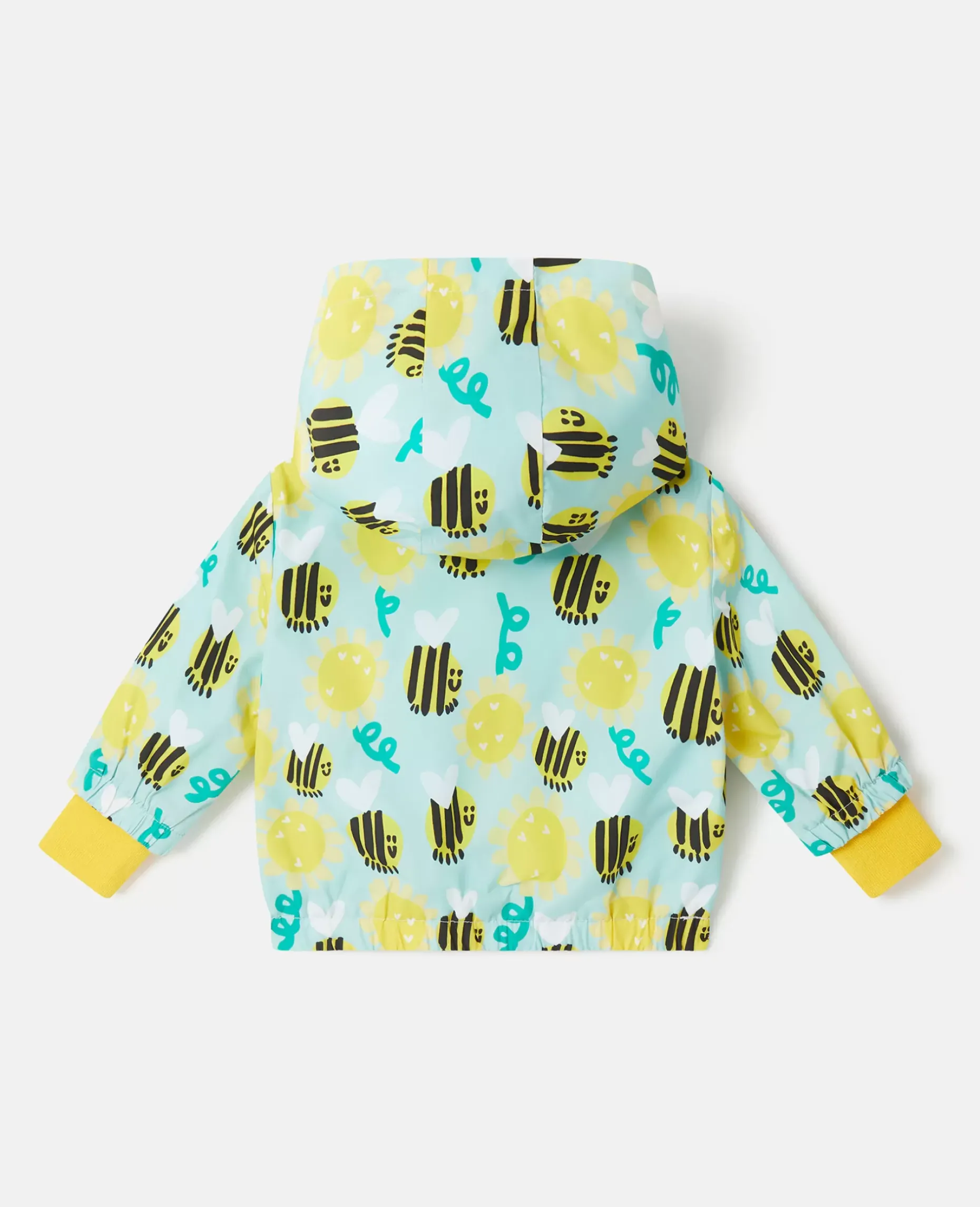 Bumblebee Sunflower Print Hooded Jacket