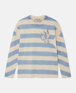 Bunny Embroidery Breton T-Shirt