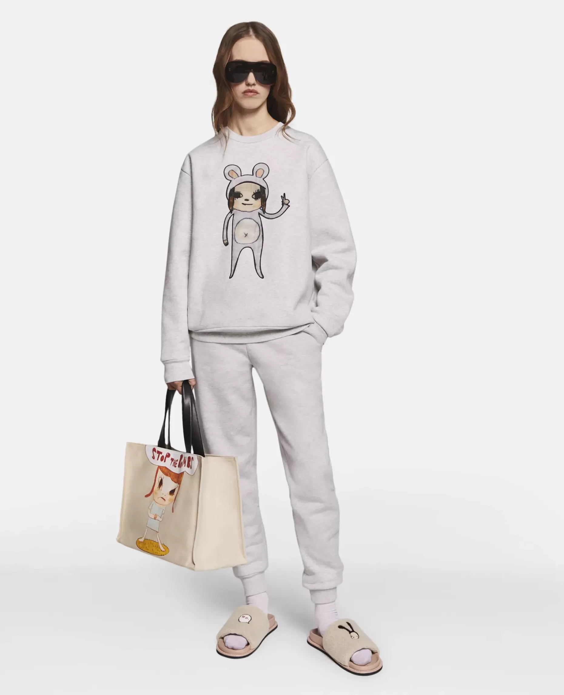 Bunny Embroidery Breton Tracksuit Bottoms