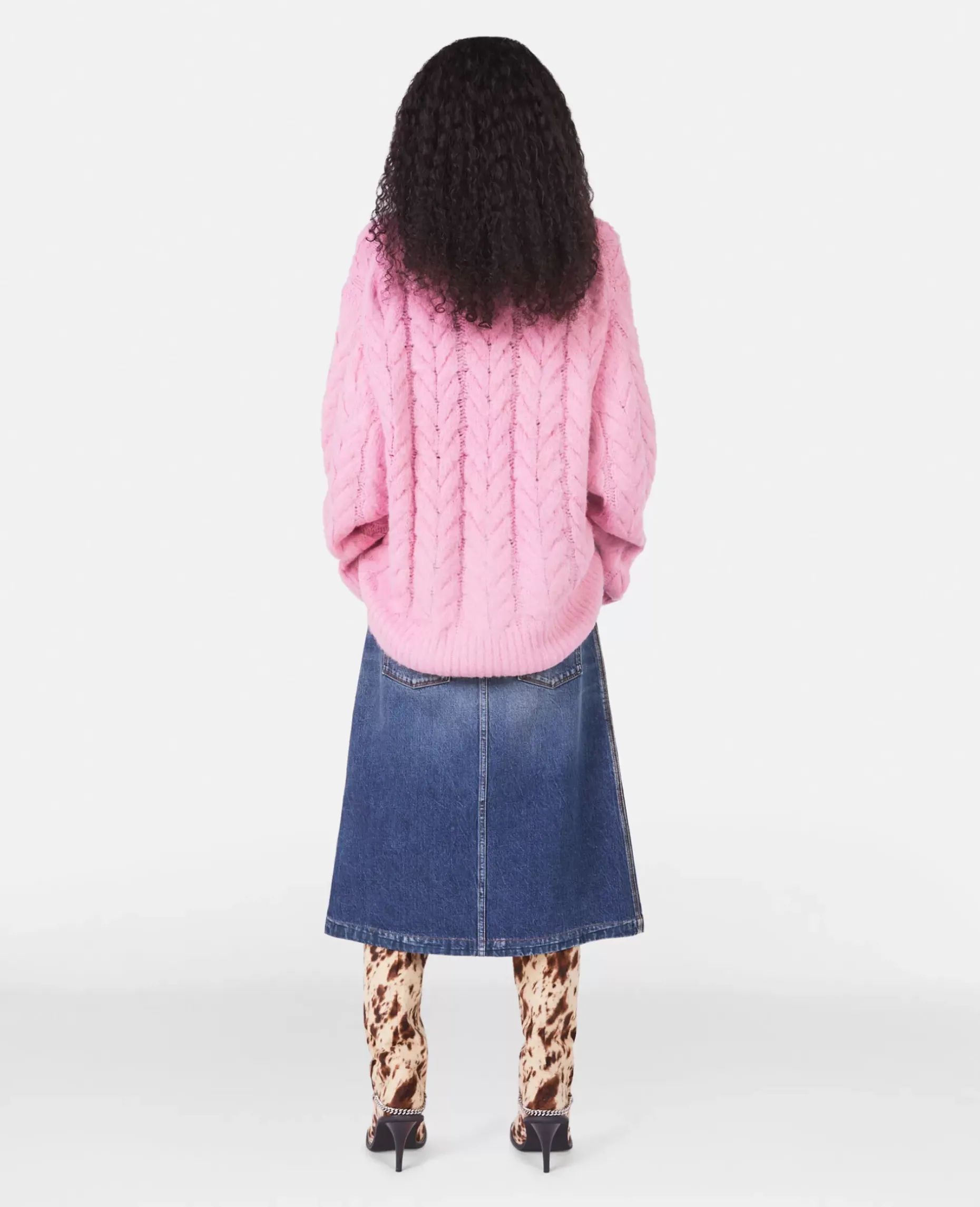 Cable Knit Cape Jumper