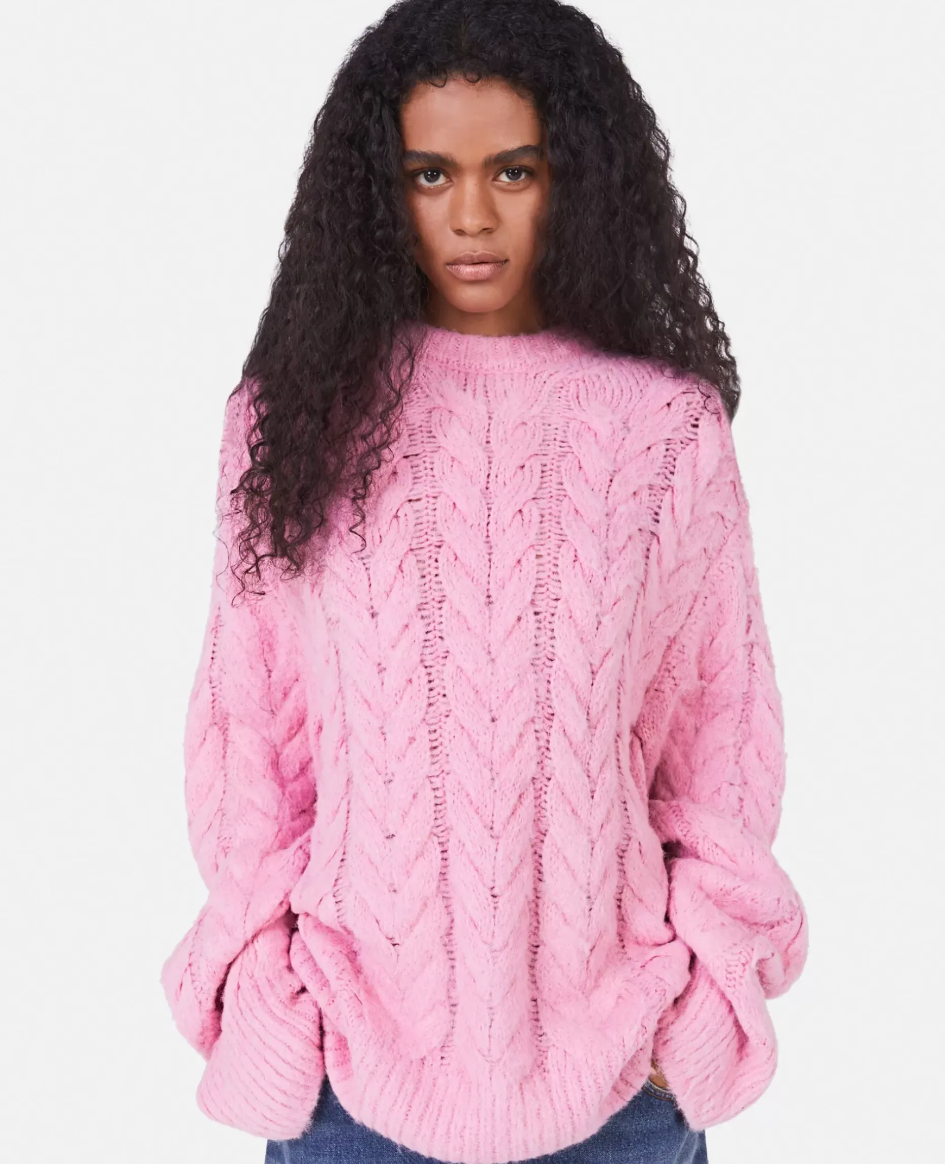 Cable Knit Cape Jumper