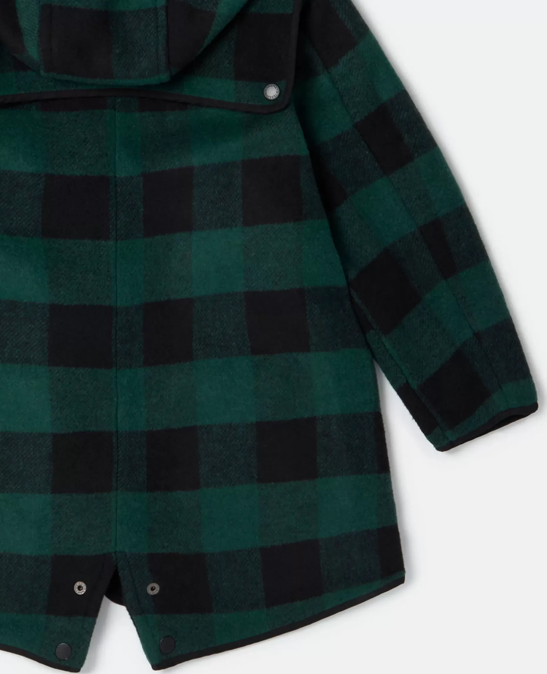 Checked Badge Overcoat