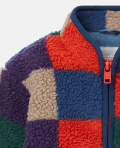 Checkerboard Fleece Jacket
