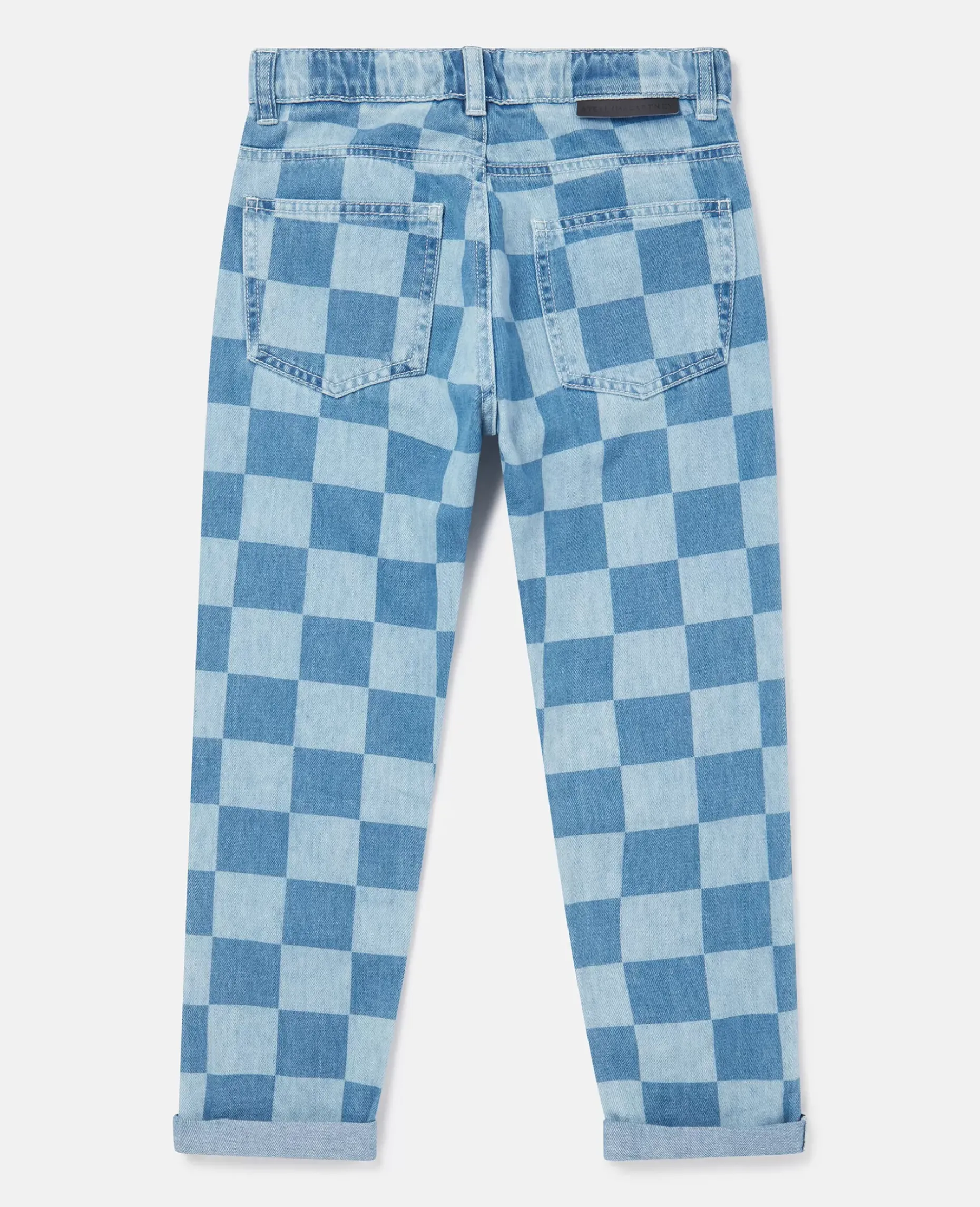 Checkerboard Print Jeans