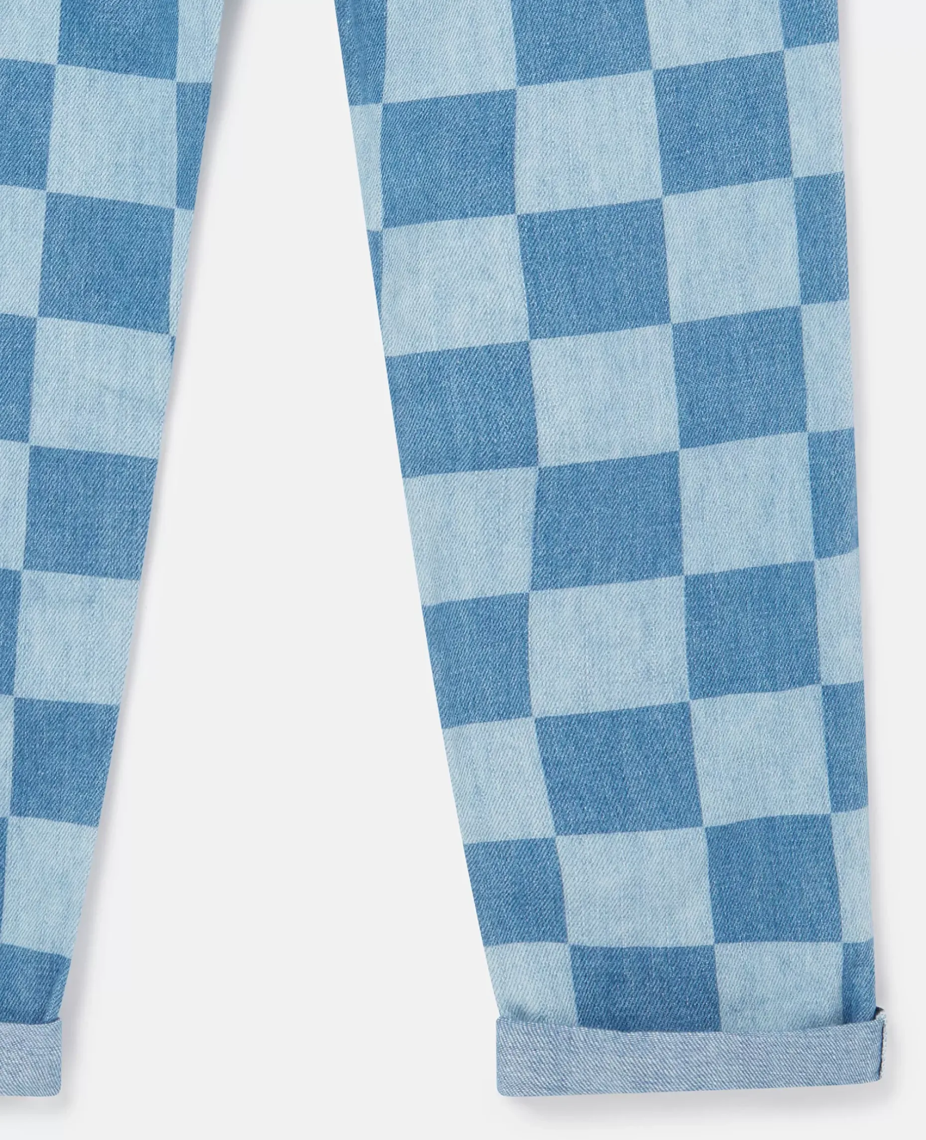 Checkerboard Print Jeans