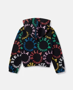 Circular Logo Cropped Hoodie