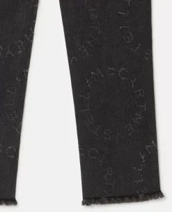 Circular Logo Straight Leg Jeans