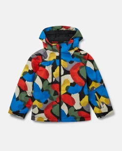 Colour Pop Smudge Print Hooded Jacket