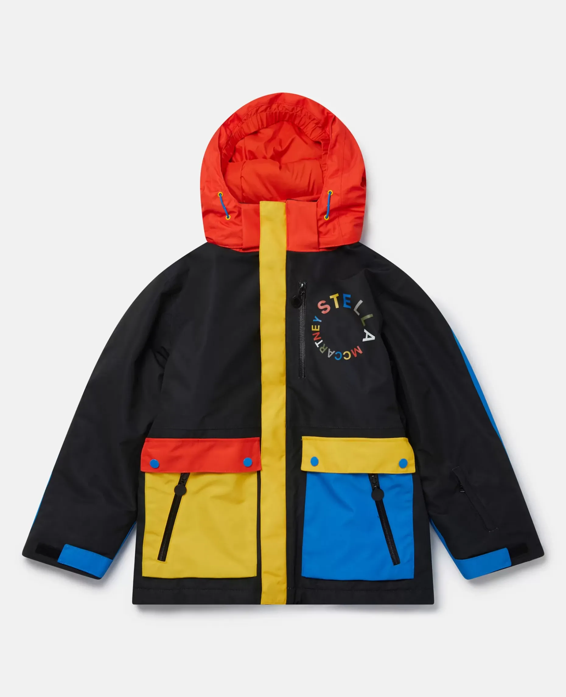 Colourblock Hooded Ski Jacket