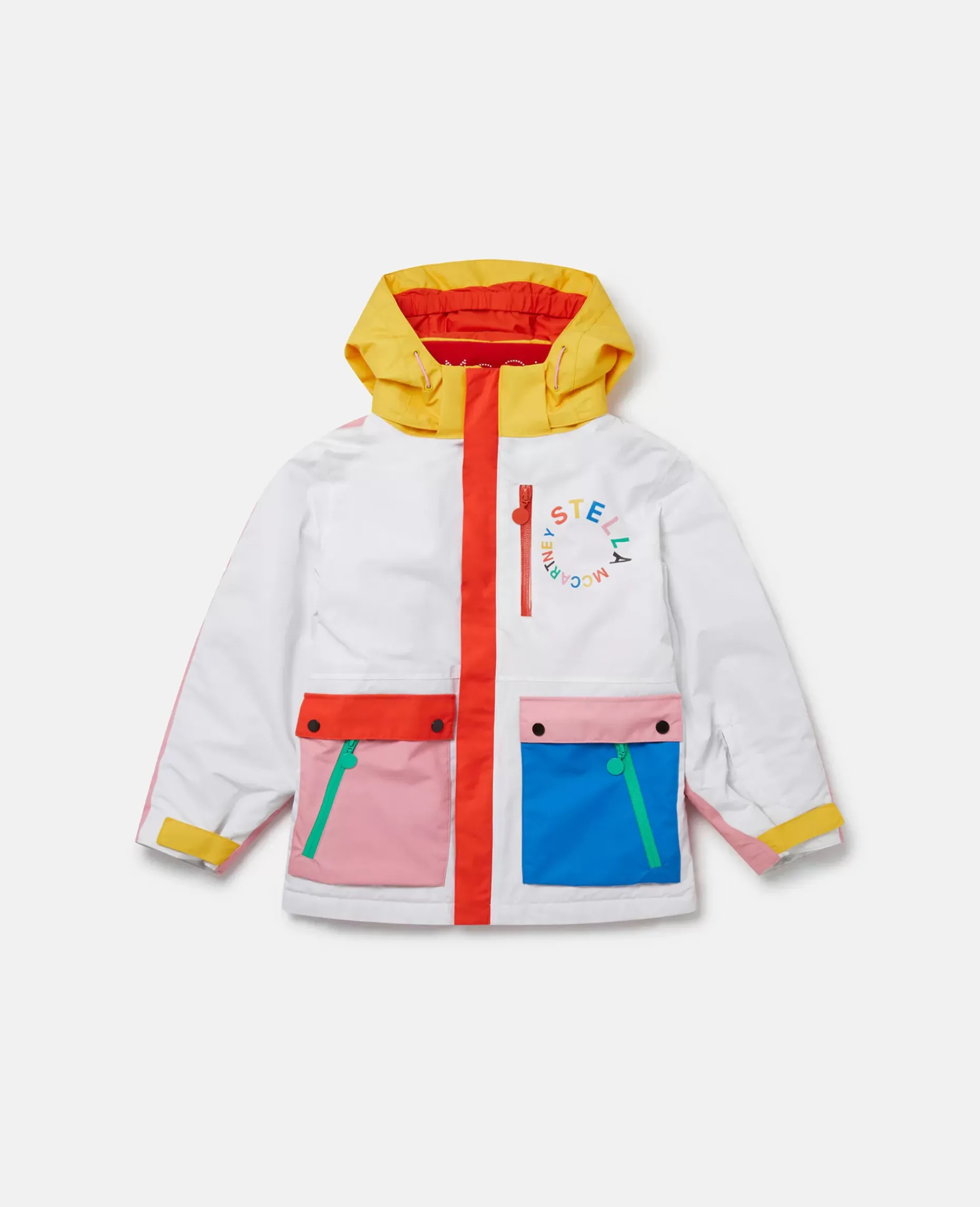 Colourblock Hooded Ski Jacket