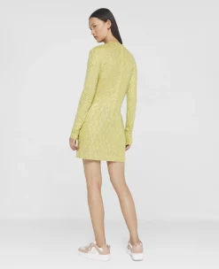 Crystal Lace Long-Sleeved Mini Dress
