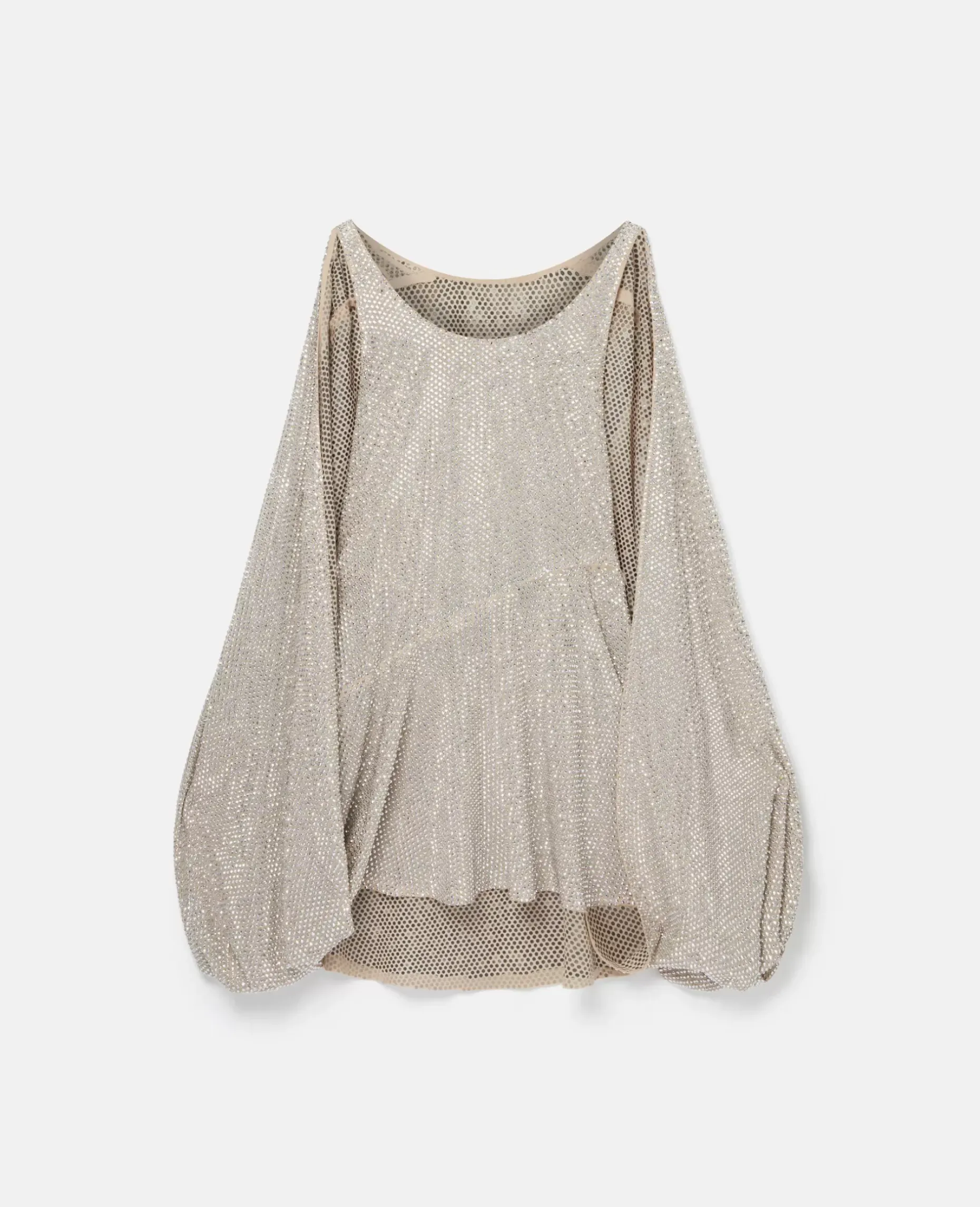 Crystal Strass Silk Cape Mini Dress
