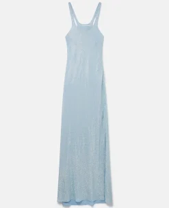 Crystal Strass Silk Maxi Dress