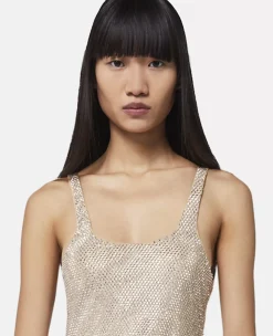 Crystal Strass Silk Mini Dress