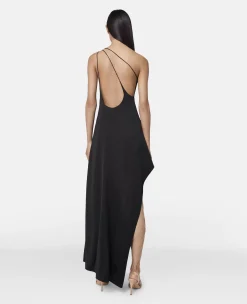 Crystal Strass Star Asymmetric Midi Dress