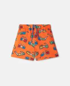 3D Glasses Swimming Trunks