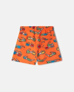 3D Glasses Swimming Trunks