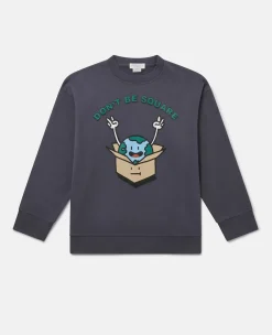 Don'T Be Square' Slogan Sweatshirt