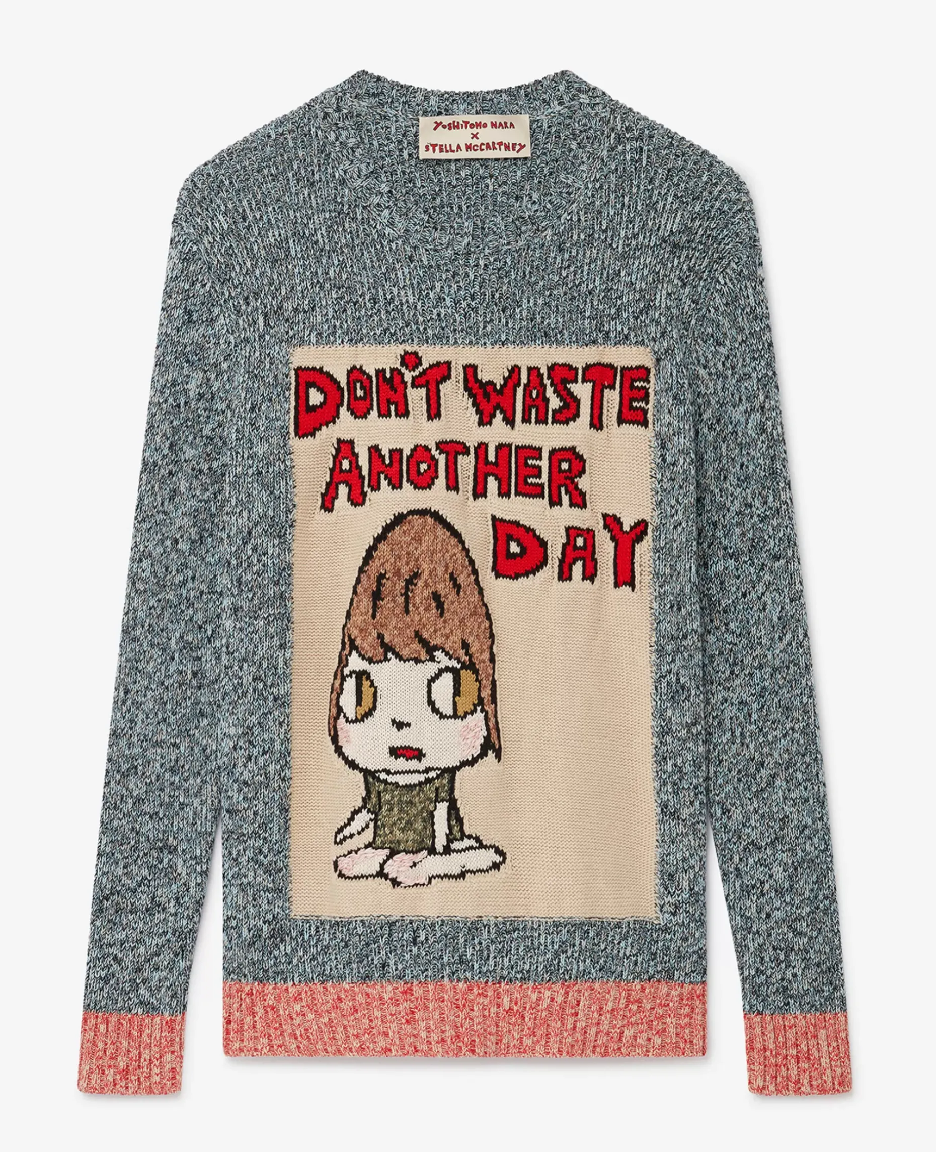 Don'T Waste Another Day' Slogan Cotton Knit Jumper