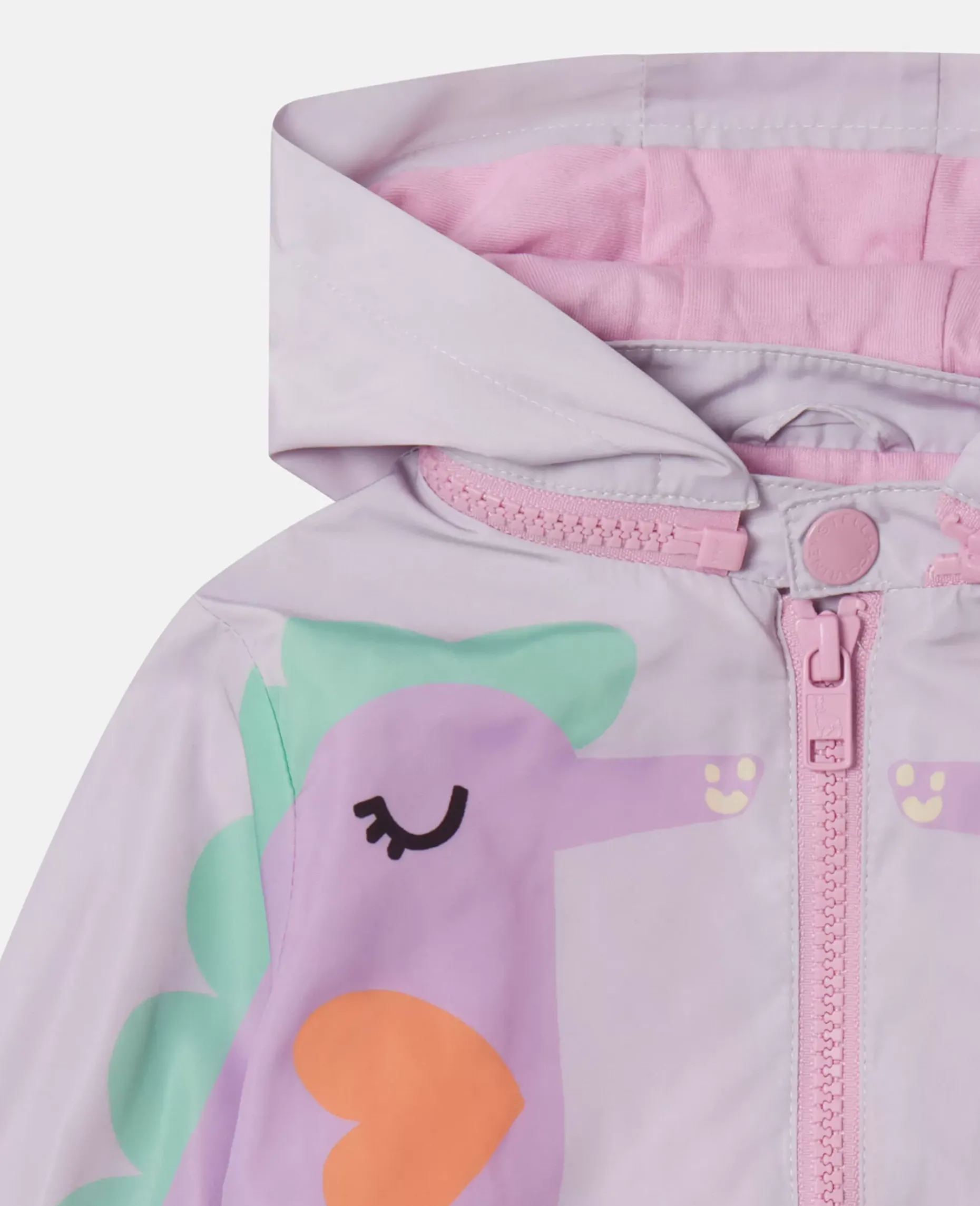 Double Seahorse Print Hooded Jacket