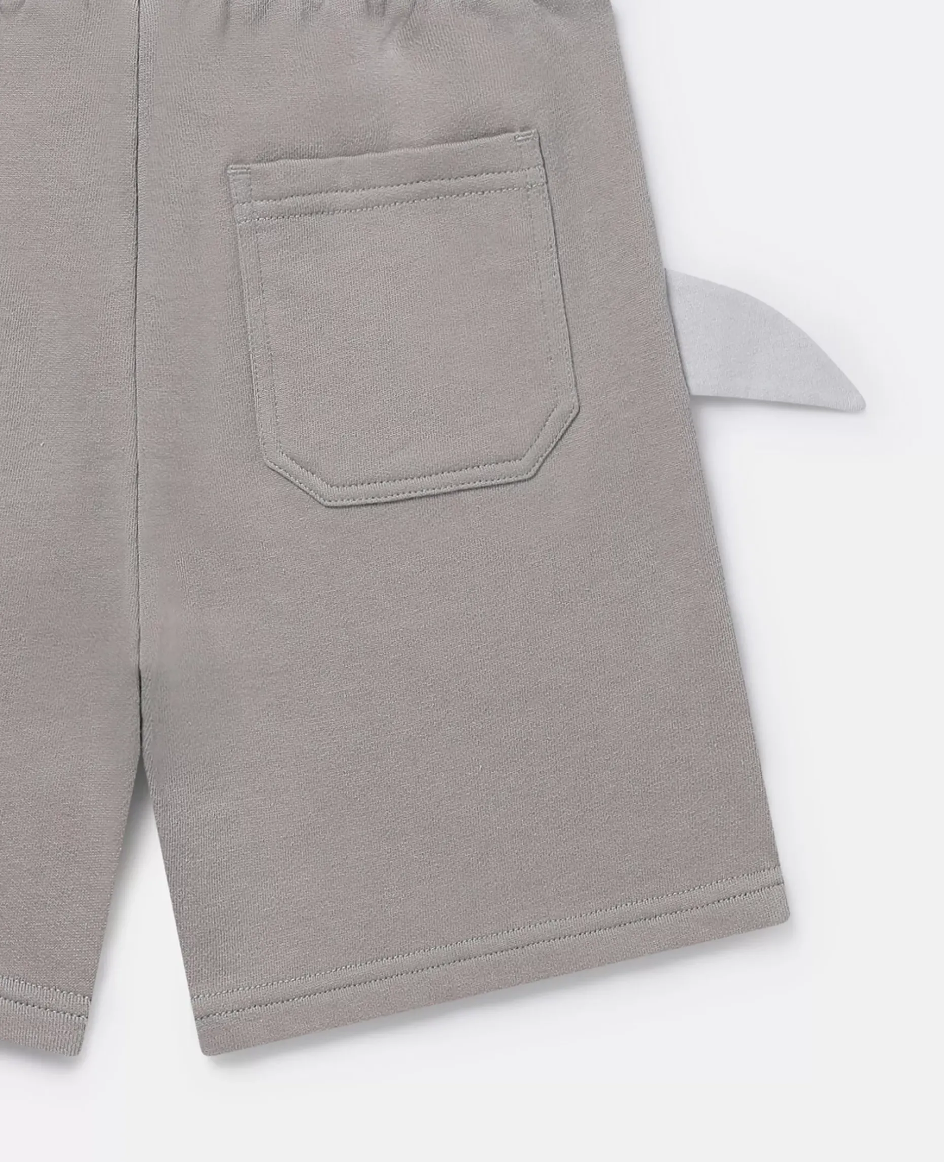 Double Shark Motif Jersey Shorts