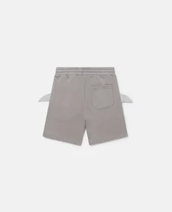 Double Shark Motif Jersey Shorts