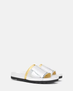 Double-Chromatic Slide-On Sandals