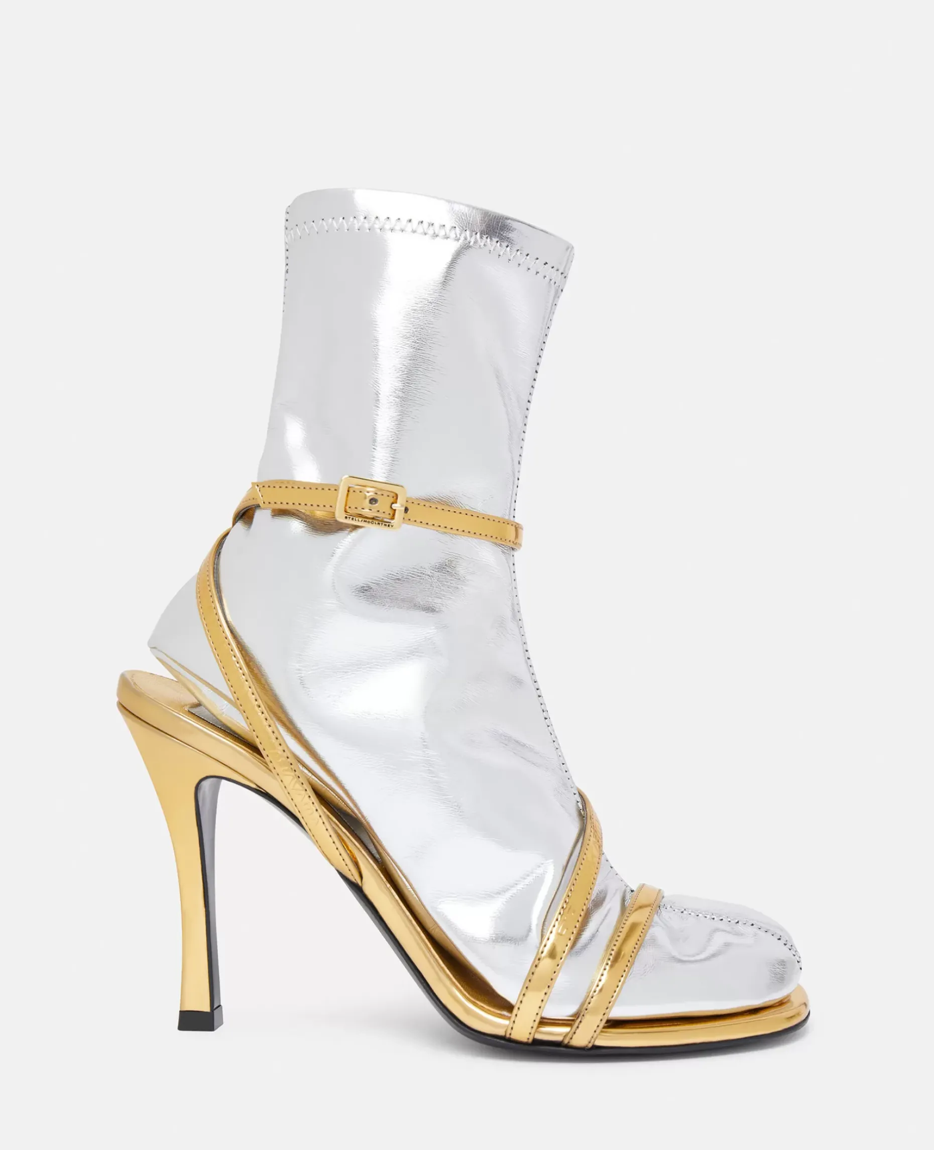 Double-Chromatic Sock-Effect Heeled Boots