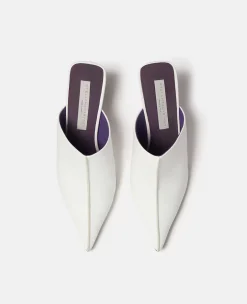 Elsa Pointed Toe Mule Kitten Heels