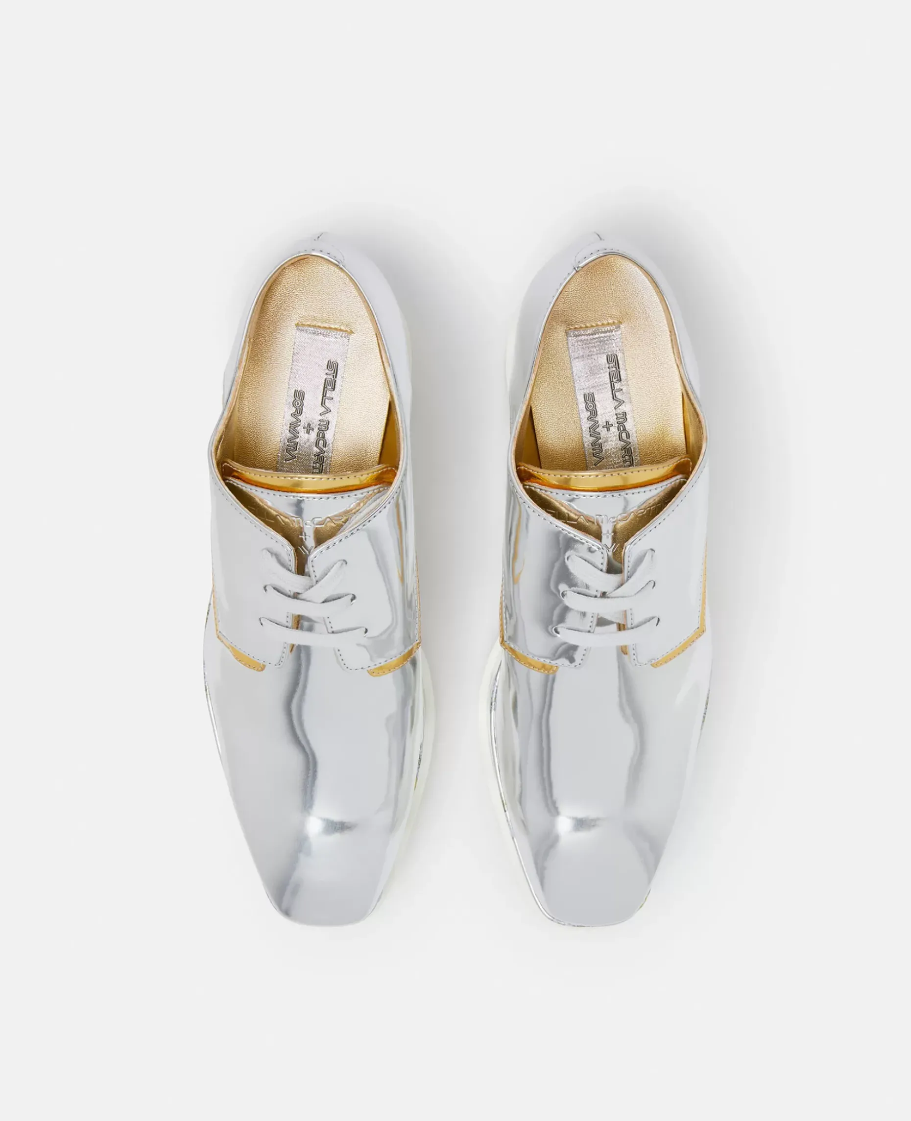 Elyse Strawberry-Print Metallic Platform Shoes