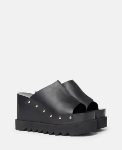 Elyse Studded Slide Wedge Sandals