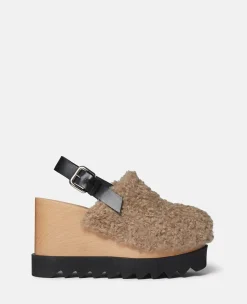 Elyse Teddy Slingback Platform Clogs