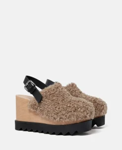 Elyse Teddy Slingback Platform Clogs