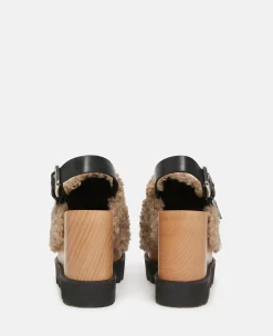 Elyse Teddy Slingback Platform Clogs